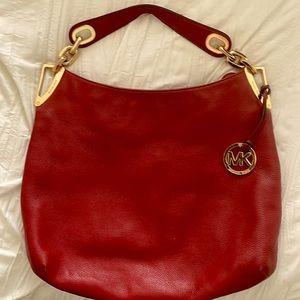 Michael Kors luxurious supple red leather vintage bag. Very high quality